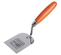 Toolty Margin Wall Putty Finishing Trowel With Wooden Handle 100mm Stainless Steel For Brickwork And Plastering Rendering Diy
