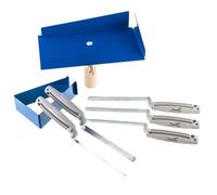 Toolty Mortar Holder with Pointing Finger Trowels with Plastic Handle 6, 8, 10, 12, 14 mm Set Powder Coated for Masonry and Finishing Work for Pointing, Bricklaying, Jointing - Hawk DIY