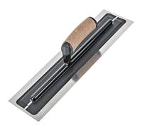 Toolty Plastering Trowel 410mm Cork Handle Flexible 0.3mm Stainless Steel