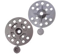 Toolty Plastic Washers - 100 Pcs of 56mm - Black Insulation Fixings - Tightening Discs with Plastic Caps - for Boards Insulation Panels and Sheets