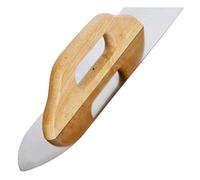 Toolty Pointed Flooring Trowel - 380mm - Wooden Handle - Tear Shape - Stainless Steel, Concrete, Finishing, DIY - TLTY-5513