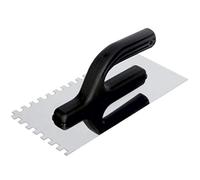 Toolty Professional Stainless Steel Square Notched Trowel, Tiling Trowel, Plastering Trowel -270mm, 12x12mm - for Adhesive mortars - Plastic Handle, Tile, Tiling, Adhesive, DIY - TLTY-5012