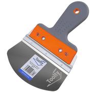 Toolty Profiled Bucket Scoop Trowel With Soft Grip Handle 165mm Stainless Steel For Scooping Picking Compound Plaster Diy