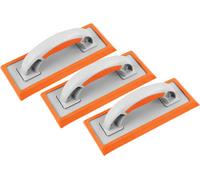 Toolty Rubber Grouting Float 250X95mm Set 3Pcs Replaceable Rubber Two Component Handle Tiling Finishing Tool Trowel Floors Walls