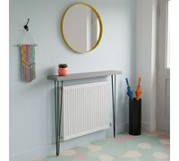 Toolty Rustic Handmade Console Table, Wall Mounted, 80Cm X 14.0Cm , Antique Gray, 101.5Cm Legs, Handcrafted Vintage Style