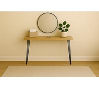 Toolty Rustic Handmade Console Table, Wall Mounted, 80Cm X 14.0Cm , Unprimed, 71.5Cm Legs, Handcrafted Vintage Style