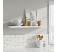 Toolty Shelf Invisible Brackets 175mm White Daisy 180Cm