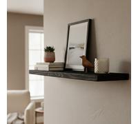 Toolty Shelf Invisible Brackets 225mm Black Ash 30Cm