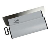 Toolty Skimming Spatula - Finishing Trowel - 250 mm (9.84 inch) - Stainless Steel Blade - with PVC Handle - for Finishing and Smoothing - DIY - TLTY-4844