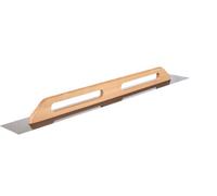 Toolty Smooth Trowel With Wooden Handle 1000mm Stainless Steel For Plastering Rendering Flooring Finishing Smoothing Diy