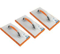 Toolty Sponge Grouting Float 280X140X18mm Set 3Pcs Hydro Rubber Two Component Handle Tiling Finishing Tool Trowel Floors Walls