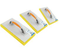 Toolty Sponge Grouting Float 280X140X25mm Set 3Pcs Orange Coarse Two Component Handlefor Tiling Finishing Tool Trowel Floors Walls
