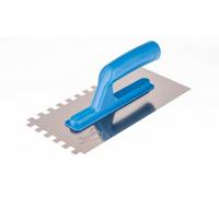 Toolty Stainless Steel Adhesive Notched Trowel With Plastic Handle - 270mm - 10X10mm - For Tiling Plastering Rendering Diy