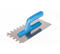 Toolty Stainless Steel Adhesive Notched Trowel With Plastic Handle - 270mm - 12X12mm - For Tiling Plastering Rendering Diy