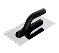 Toolty Stainless Steel Adhesive Notched Trowel With Plastic Handle 270mm 12X12mm For Tiling Plastering Rendering Diy