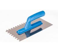 Toolty Stainless Steel Adhesive Notched Trowel With Plastic Handle - 270mm - 8X8mm - For Tiling Plastering Rendering Diy