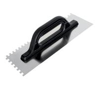 Toolty Stainless Steel Adhesive Notched Trowel With Plastic Handle 480mm 8X8mm For Tiling Plastering Rendering Diy