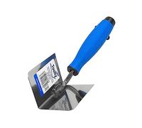 Toolty Stainless Steel Lining Internal Angled Trowel 80 * 60 with Rubber Handle - for Finishing Work in Internal Corners - DIY