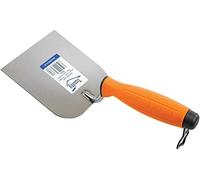 Toolty Stainless Steel Margin Trowel 120mm with Soft Grip Rubber Handle for Bricklaying Pointing Masonry and Plastering