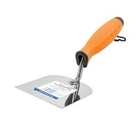 Toolty Stainless Steel Margin Trowel, Wall Putty Trowel, Plastering Trowel, Finishing Trowel - 80mm - for Brickwork and Plastering - Rubber Handle, DIY - TLTY-1702T