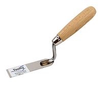 Toolty Stainless Steel Stucco Trowel, Plastering Trowel - 30mm - for Brickwork and Plastering - Wooden Handle - DIY - TLTY-0715