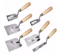 Toolty Stainless Steel Stucco Trowel, Wall Putty Trowel, Plastering Trowel, Finishing Trowel - 30, 50, 60, 80, 100, 120, 30x160mm - for Brickwork and Plastering - Wooden Handle - DIY - TLTY-S009