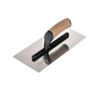 Toolty Stainless Steel Trowel With Cork Handle On Aluminium Foot 280mm For Plastering Rendering Finishing Smoothing Diy