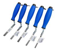 Toolty Tuck Pointing Jointing Finger Trowel Set (5Pcs) With Rubber Handle 6,8,10,12,14mm Stainless Steel Diy