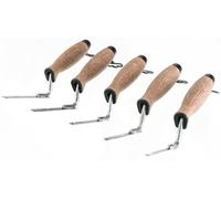 Toolty Tuck Pointing Jointing Finger Trowel Set With Cork Handle Stainless Steel - 5 Pcs 6, 8, 10, 12, 14mm Bricklayer Diy