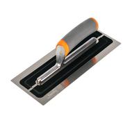 Toolty Ultra Flexible Finishing Stainless Steel Trowel With Soft Grip Handle 11" For Plastering Rendering Diy