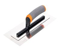 Toolty Ultra Flexible Plaster Finishing Trowel - Stainless Steel Finishing Hand Tool - with Soft Grip Handle - 11 inch