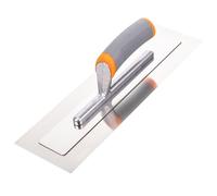 Toolty Ultra Flexible Plaster Finishing Trowel - Stainless Steel Finishing Hand Tool - with Soft Grip Handle - 14 inch