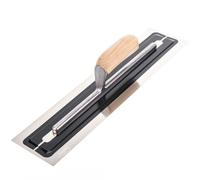 Toolty Ultra Flexible Plaster Finishing Trowel - Stainless Steel Finishing Hand Tool - With Wooden Handle - 18"