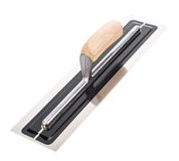 Toolty Ultra Flexible Plaster Finishing Trowel - Stainless Steel Finishing Hand Tool - With Wooden Handle - 16"