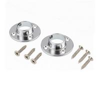 Toolty Wardrobe Rail 2X Brackets Kit Chrome Diam. 25mm Tube Support