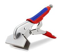 TOOLUTION 10-Inch Locking Sheet Metal Clamp, Heavy Duty Adjustable Welding Pliers with Trigger Release, Nickel Plated Metal Bending Tool for Welding & Metalworking