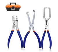 TOOLUTION 3Pcs Professional Automotive Pliers Set - 9" Electrical Disconnect Pliers, Fuel Line Removal Tool & Hose Clamp for Car Repair, Transmission & Electrical Systems