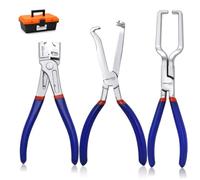 TOOLUTION 3Pcs Professional Automotive Pliers Set - 9" Electrical Disconnect Pliers, Fuel Line Removal Tool & Hose Clamp for Car Repair, Transmission & Electrical Systems