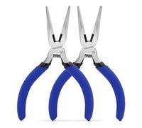 TOOLUTION 5 Inch Needle Nose Pliers, 2 Pack Jewelry Pliers Tool with Wire Cutter, Small Pliers Spring Loaded for Jewelry Making, DIY Crafts, Electronics Repair, Precision Work