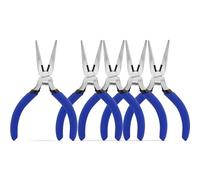 TOOLUTION 5 Pack 5" Jewelry Pliers Set, Tiny Needle Nose Pliers Tool with Wire Cutter, Small Pliers Spring Loaded for Jewelry Making, DIY Crafts, Electronics Repair, Precision Work
