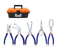 TOOLUTION 5pcs Electrical Disconnect Pliers Set - Fuel Line Pliers, Hose Clamp Plier, Electric Connector Removal Tool for Automotive Repair