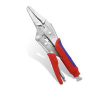 TOOLUTION 9 Inch Needle Nose Locking Pliers, CRV Material with Non-Slip TPR Grip for Automotive, Electronics & Hard-to-Reach DIY