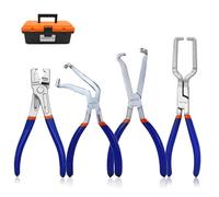 TOOLUTION Electrical Disconnect Pliers Kit 4 Piece Set - Auto Electrical Connector Pliers Fuel Line Disconnect Plier, Rapid Tool for Cars, Trucks