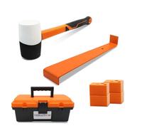 TOOLUTION Laminate Flooring Tools, Wood Flooring Tools with 40 Pcs Spacers, 8oz Rubber Mallet, Pull Bar and Storage Case