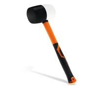 TOOLUTION Rubber Mallet Hammer - 32oz Soft Face Hammer for Flooring and Carpentry - Scratch-Resistant Hammer with Fibreglass Handle