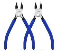 TOOLUTION Wire Cutters for Artificial Flowers - 2 Pack Wire Snips 6" Side Cutting Pliers Spring Loaded - Floral Wire Cutter for Jewelry Making Crafting - Small Diagonal Cutters Dikes Set