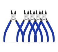 TOOLUTION Wire Cutters for Jewelry Making - 5 Pack Wire Clippers for Crafting Artificial Flowers - Side Snips Cutter Electricians Dykes Cutter - Diagonal Flush Cut Pliers for Crafts Floral