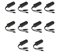 Toolvvik 10X Micro-USB POE Splitter 48V to 5V2A/3A Mini USB Power Supply National Standard with Smart Phone Charging