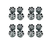 Toolvvik 16Pcs Rc Rock Crawler Wheel Rim 1.9 Inch Beadlock for 1/10 Axial Scx10 90046 Cc01 D90 D110-4