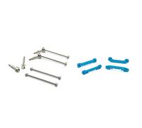 Toolvvik 2 Set RC Car Part: 1 Set Metal Front Rear CVD Drive Shaft & 1 Set Swing Arm Reinforcement Kit with Metal Shaft Sleeve